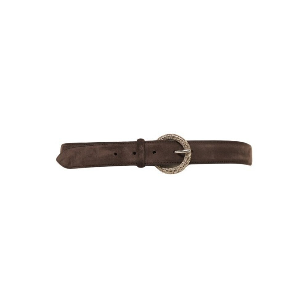 Orciani Suede Leather Belt With Decorative Round Buckle - NWT